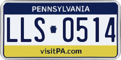 PA license plate LLS0514