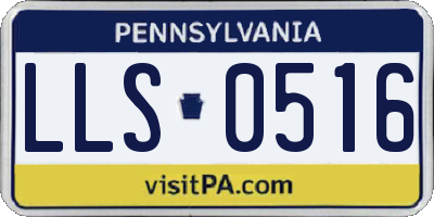 PA license plate LLS0516