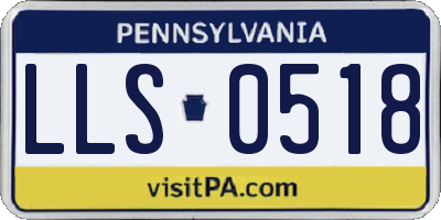 PA license plate LLS0518