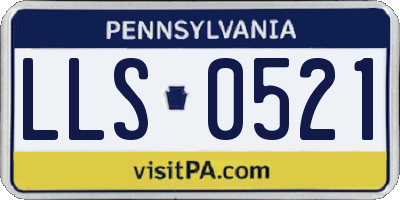 PA license plate LLS0521