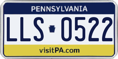 PA license plate LLS0522