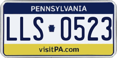 PA license plate LLS0523