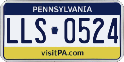 PA license plate LLS0524