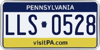 PA license plate LLS0528