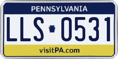 PA license plate LLS0531