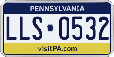 PA license plate LLS0532
