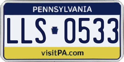 PA license plate LLS0533