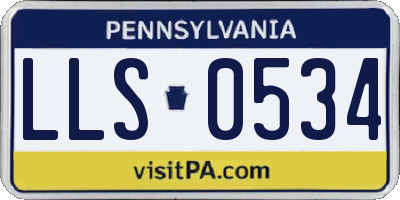 PA license plate LLS0534