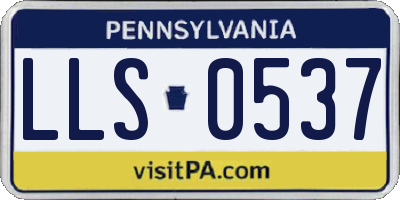 PA license plate LLS0537