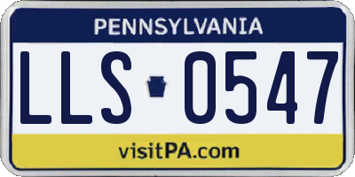 PA license plate LLS0547