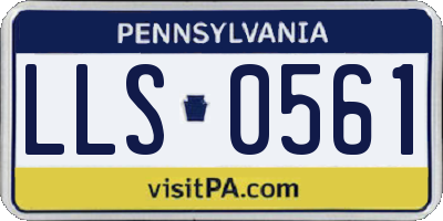 PA license plate LLS0561