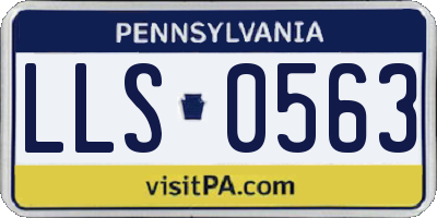 PA license plate LLS0563