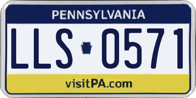 PA license plate LLS0571
