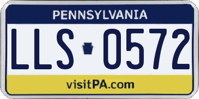 PA license plate LLS0572