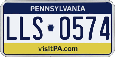 PA license plate LLS0574