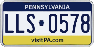 PA license plate LLS0578
