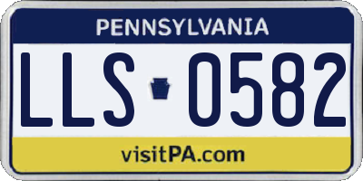 PA license plate LLS0582