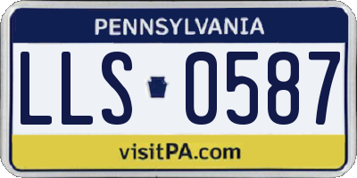 PA license plate LLS0587