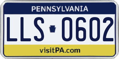 PA license plate LLS0602