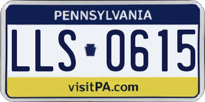 PA license plate LLS0615