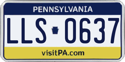 PA license plate LLS0637