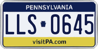 PA license plate LLS0645