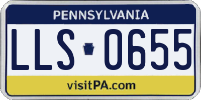 PA license plate LLS0655