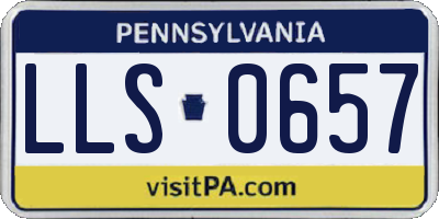 PA license plate LLS0657