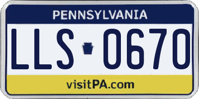 PA license plate LLS0670