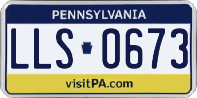 PA license plate LLS0673