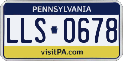 PA license plate LLS0678