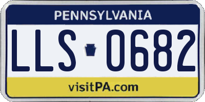 PA license plate LLS0682