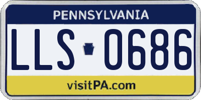 PA license plate LLS0686