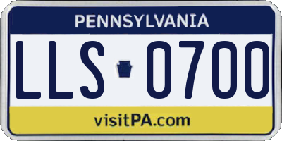 PA license plate LLS0700