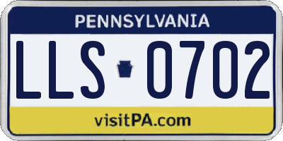PA license plate LLS0702