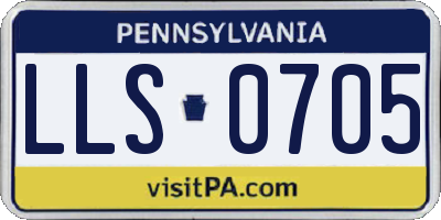 PA license plate LLS0705