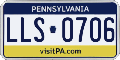 PA license plate LLS0706