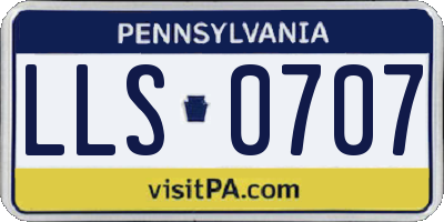 PA license plate LLS0707