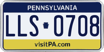PA license plate LLS0708