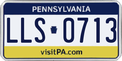 PA license plate LLS0713