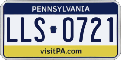 PA license plate LLS0721