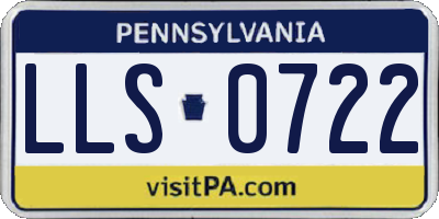 PA license plate LLS0722