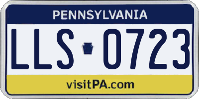 PA license plate LLS0723