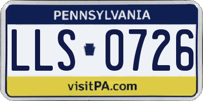 PA license plate LLS0726