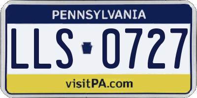 PA license plate LLS0727