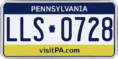 PA license plate LLS0728
