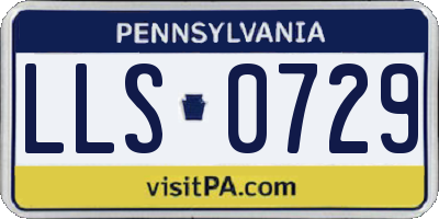 PA license plate LLS0729