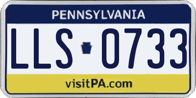 PA license plate LLS0733