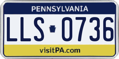 PA license plate LLS0736