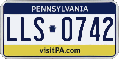 PA license plate LLS0742
